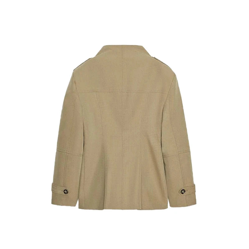 Veste pilote femme marron – Zip et revers - LSDLBoutique