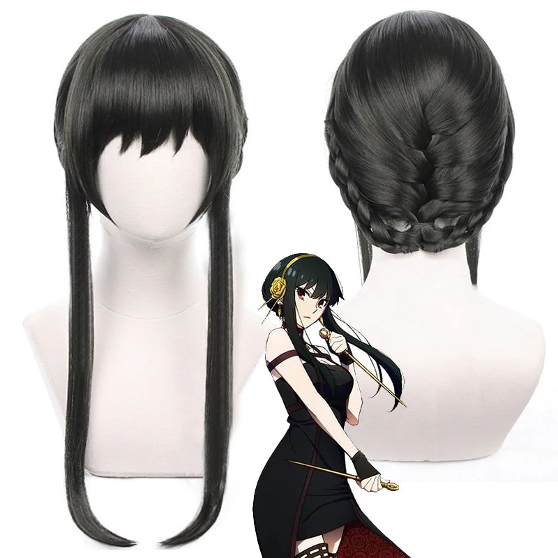 Anime spy x family Yor Forger Cosplay Costumes Red Sweater Dress Suit Casual Wear Black Braid… – vue 5 | Les Secrets de Léa
