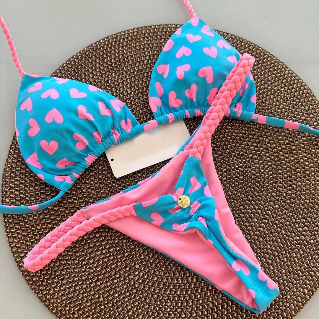 Les Secrets de Léa – Bikini imprimé G-string dos nu Ilona - LSDLBoutique