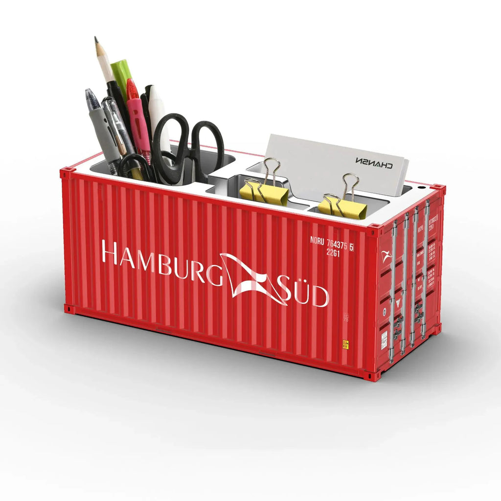 Porte-stylos design conteneur maritime – Rangement de bureau industriel – A27 | Les Secrets de Léa