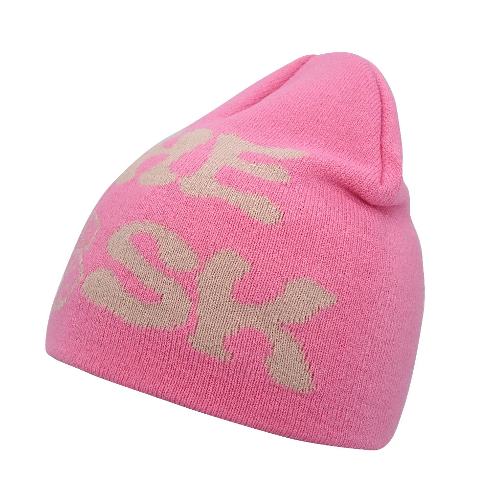 Bonnet jacquard Y2K – 100 motifs, taille unique