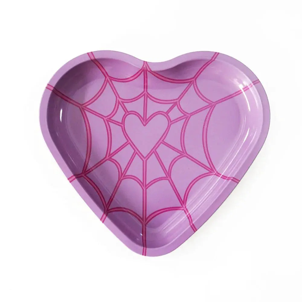 Plateau roulant en métal pour tabac – Forme coeur – 16.5x18 cm