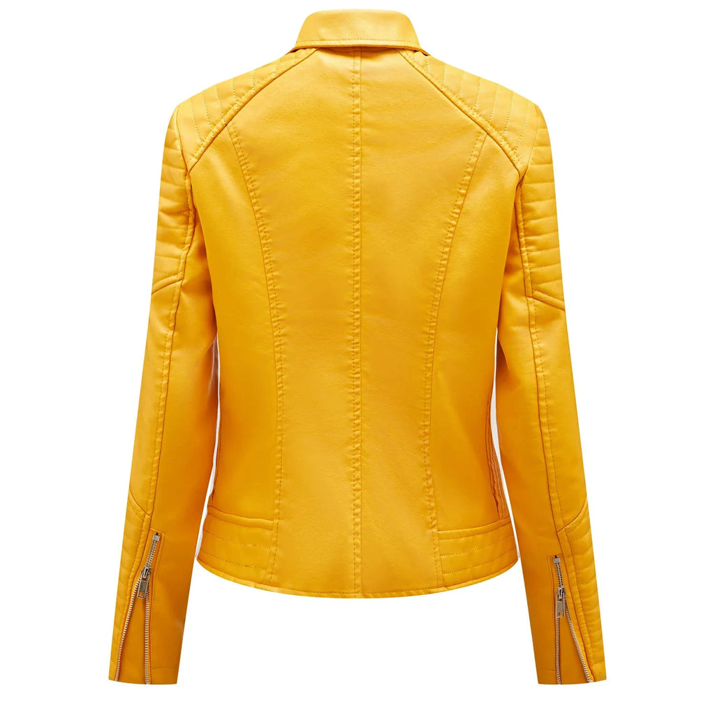 Veste Courte en Cuir Femme – Style Moto - LSDLBoutique