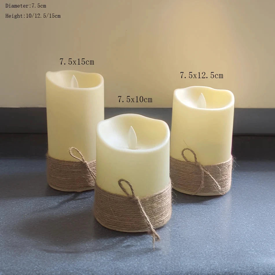 Bougies LED Sans Flamme USB Télécommande Ensemble 3 Pièces - LSDLBoutique