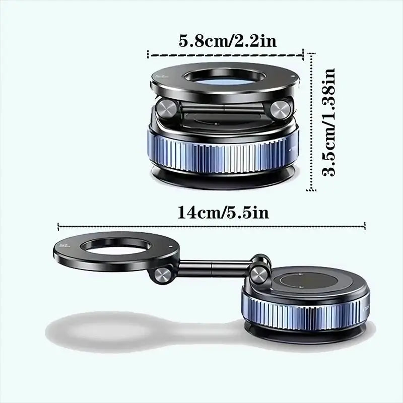 Support téléphone magnétique pliable 360° – noir et bleu, LSDLBoutique