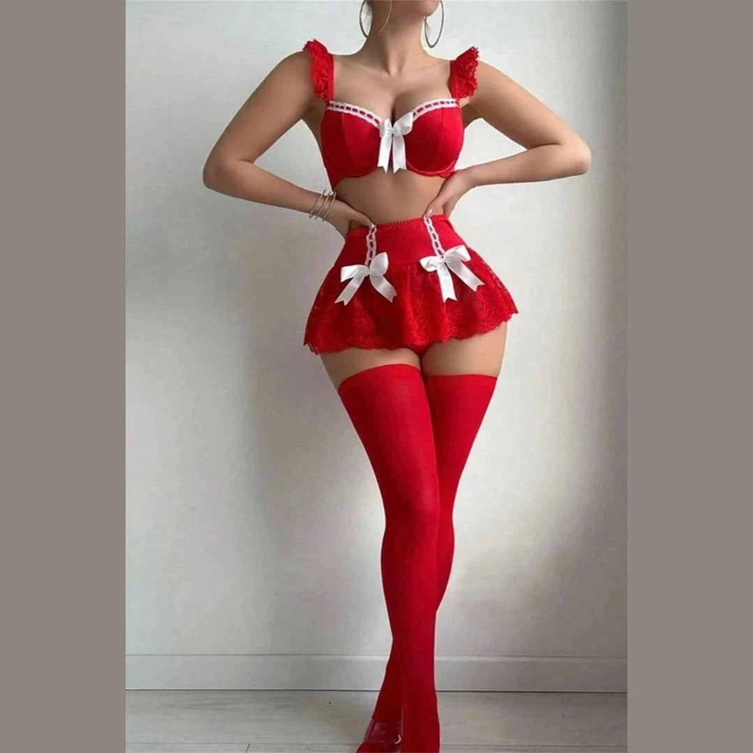 Les Secrets de Léa – Ensemble lingerie cosplay dentelle 2 pièces – Suzanne - LSDLBoutique