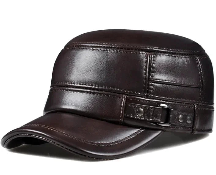 Casquette d'hiver en cuir véritable - LSDLBoutique