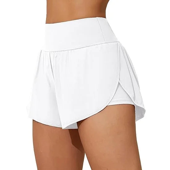 2-in-1 High-Waist Swim Shorts with Pockets – Anfilia
