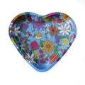 Plateau roulant en métal pour tabac – Forme coeur – 16.5x18 cm