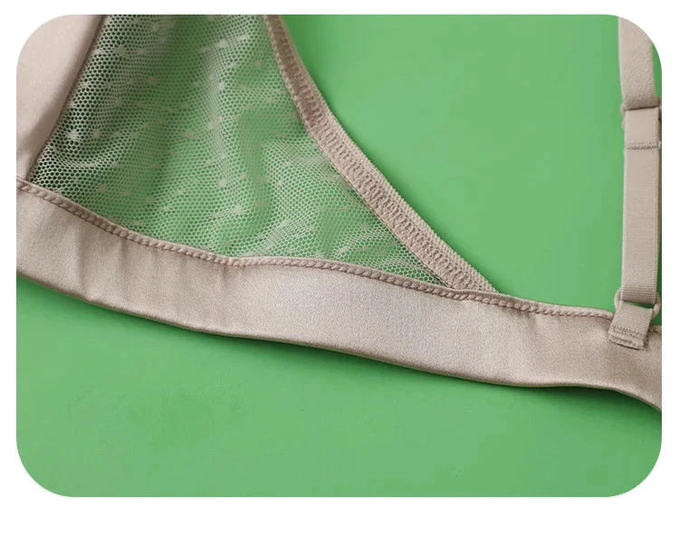 Les Secrets de Léa – Soutien-gorge triangle sans fil en soie et dentelle – Chrisalyde - LSDLBoutique