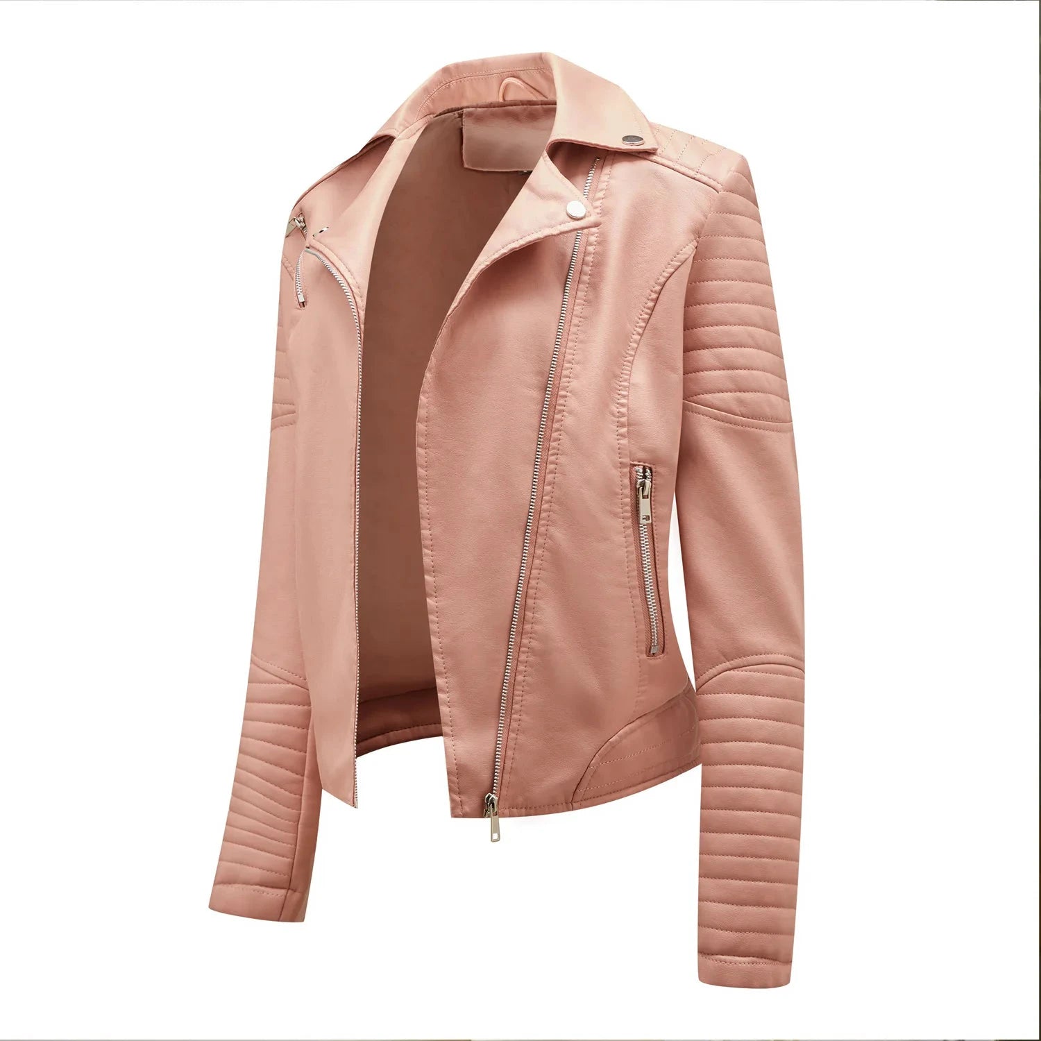 Veste Courte en Cuir Femme – Style Moto - LSDLBoutique