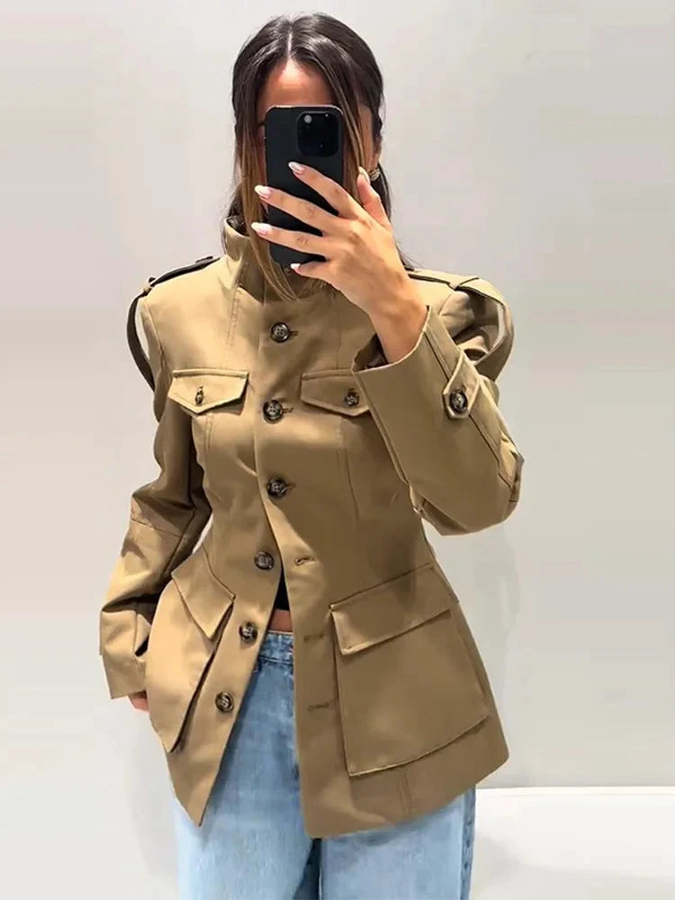 Women's pilot jacket – Structured zip and lapel
