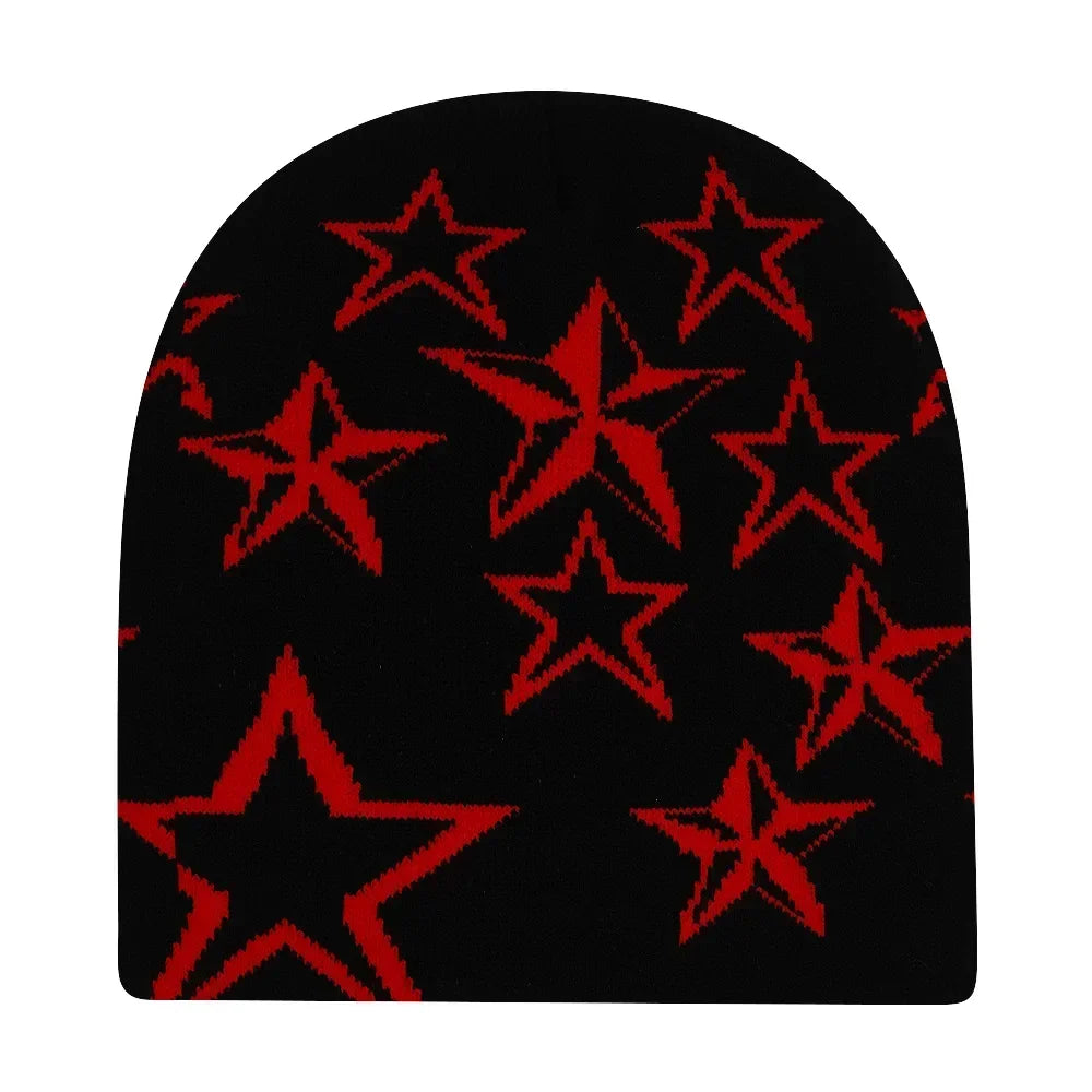 Bonnet jacquard Y2K – 100 motifs, taille unique