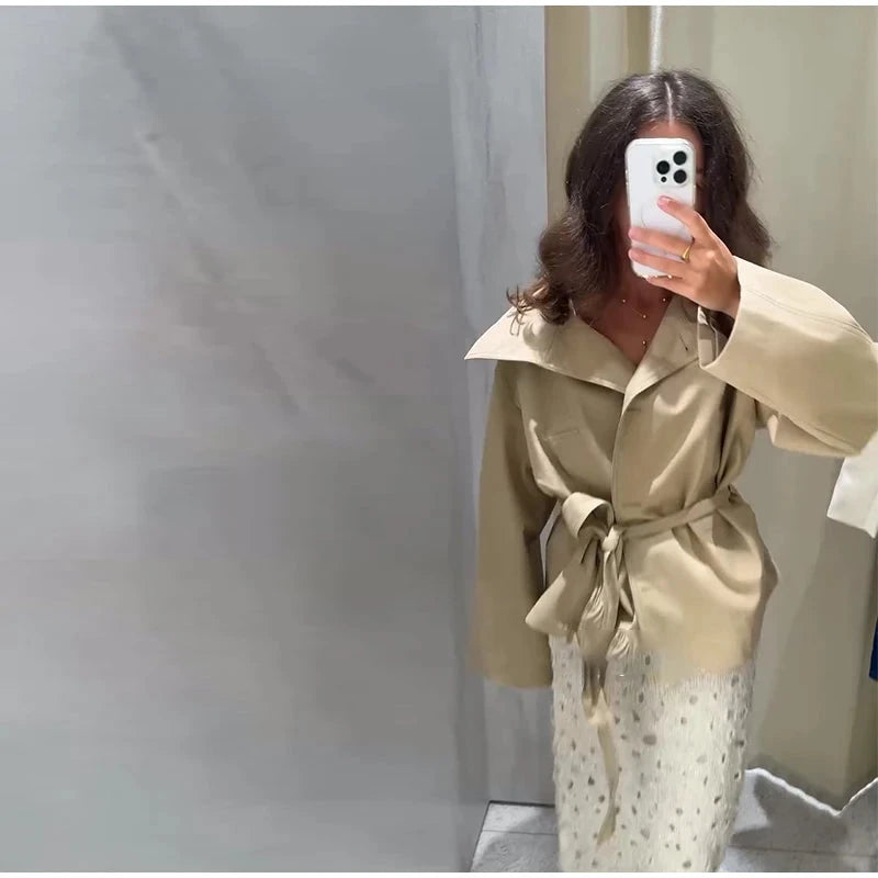 Veste pilote femme marron – Zip et revers - LSDLBoutique