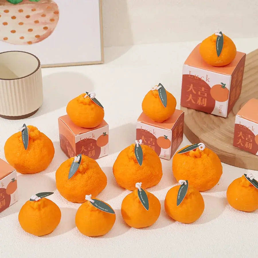 Bougie d'aromathérapie Orange laid de célébrité d'internet, cire de soja, cadeau créatif, accessoires de tournage,…