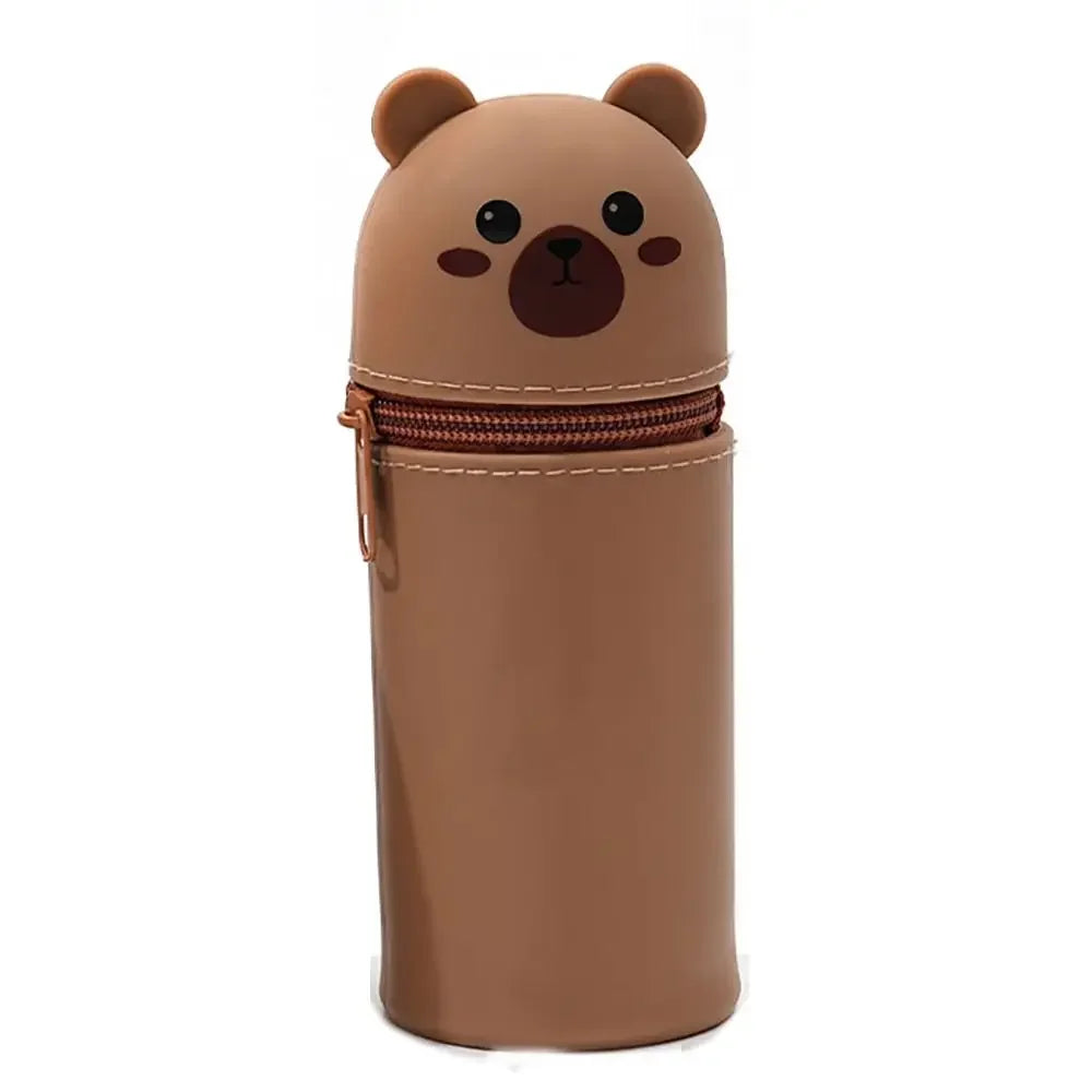 Cartoon Animal Foldable Silicone Pencil Case Flexible Desk Organizer Stationery… – Ours droit – vue 14 | Les Secrets de Léa