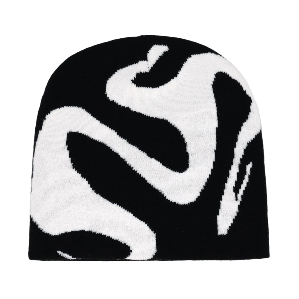 Bonnet jacquard Y2K – 100 motifs, taille unique
