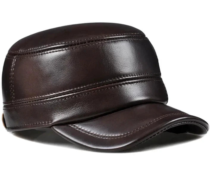 Casquette d'hiver en cuir véritable - LSDLBoutique