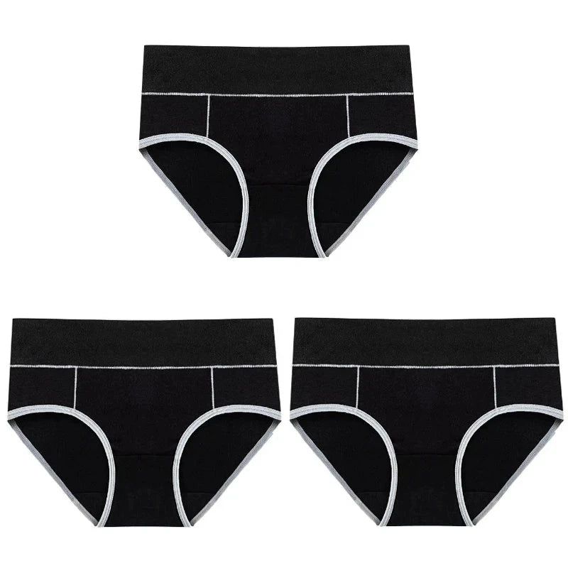 High-Waisted Cotton Briefs (Pack of 3) – Chen Asta