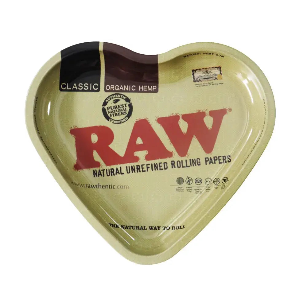 Plateau roulant en métal pour tabac – Forme coeur – 16.5x18 cm