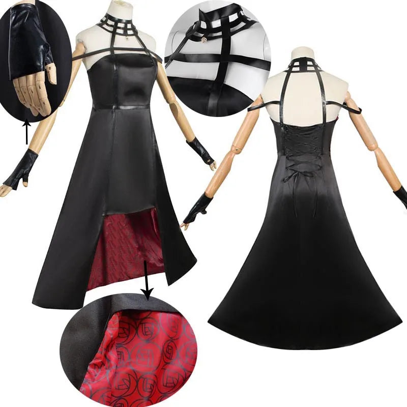 Yor Forger Cosplay Costume Headband Elastic Thigh Stockings Tights Highs Wig Earrings Yor… – vue 2 | Les Secrets de Léa