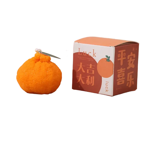 Bougie d'aromathérapie en cire de soja – Forme orange – Décoration et ambiance