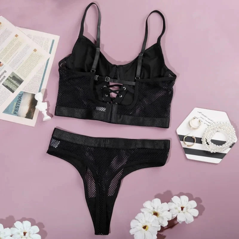 Les Secrets de Léa – Ensemble lingerie bustier et culotte – Athéna - LSDLBoutique