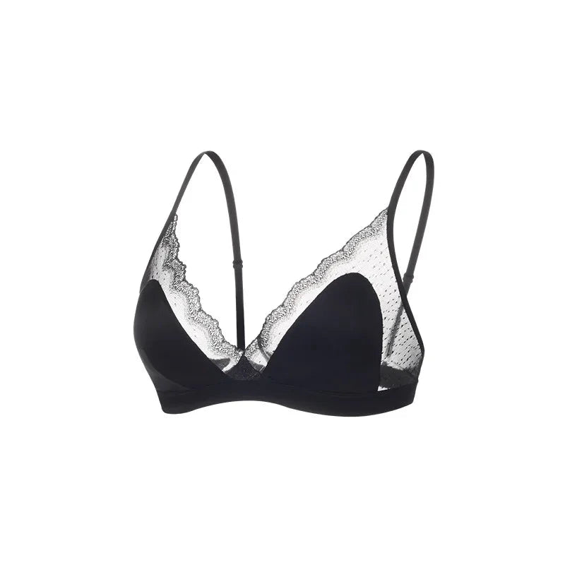 Les Secrets de Léa – Soutien-gorge triangle sans fil en soie et dentelle – Chrisalyde - LSDLBoutique