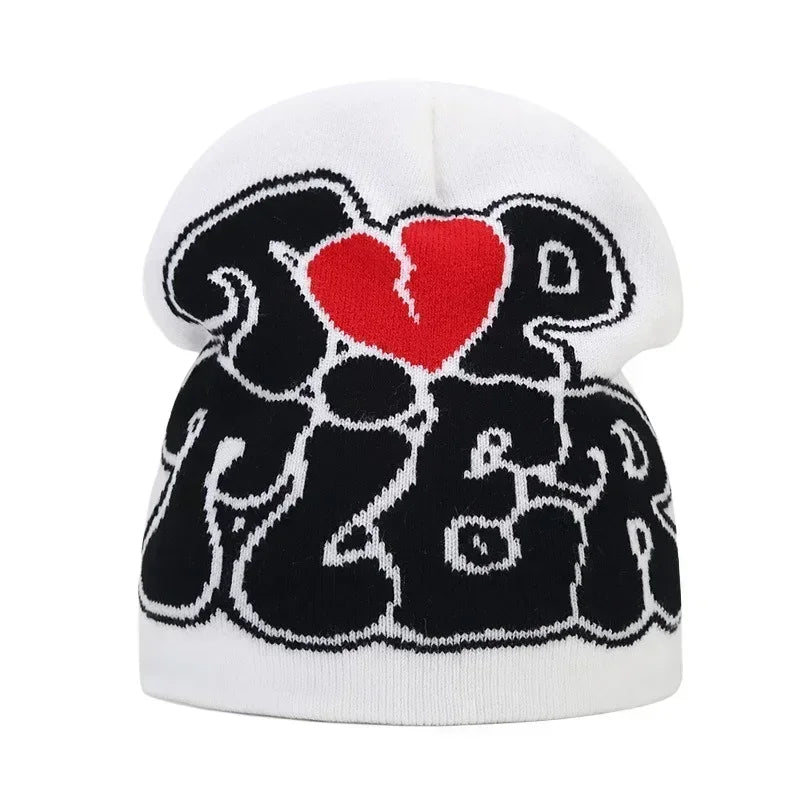 Bonnet jacquard Y2K – 100 motifs, taille unique