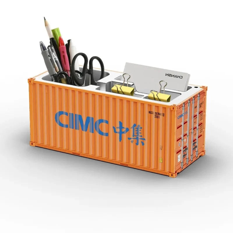 Porte-stylos design conteneur maritime – Rangement de bureau industriel – vue 10 | Les Secrets de Léa
