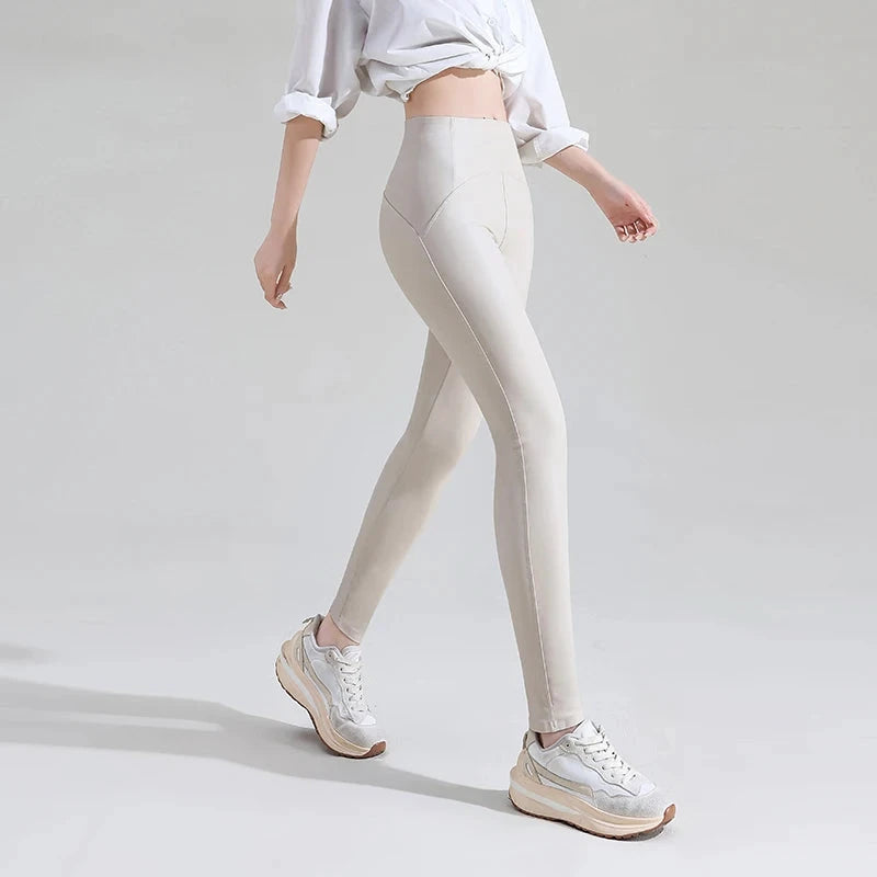 Leggings Cuir PU Noir Taille Haute Serpent - LSDLBoutique