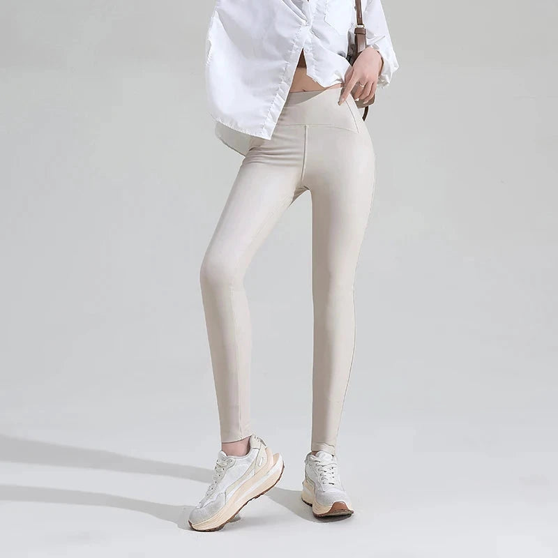 Leggings Cuir PU Noir Taille Haute Serpent - LSDLBoutique