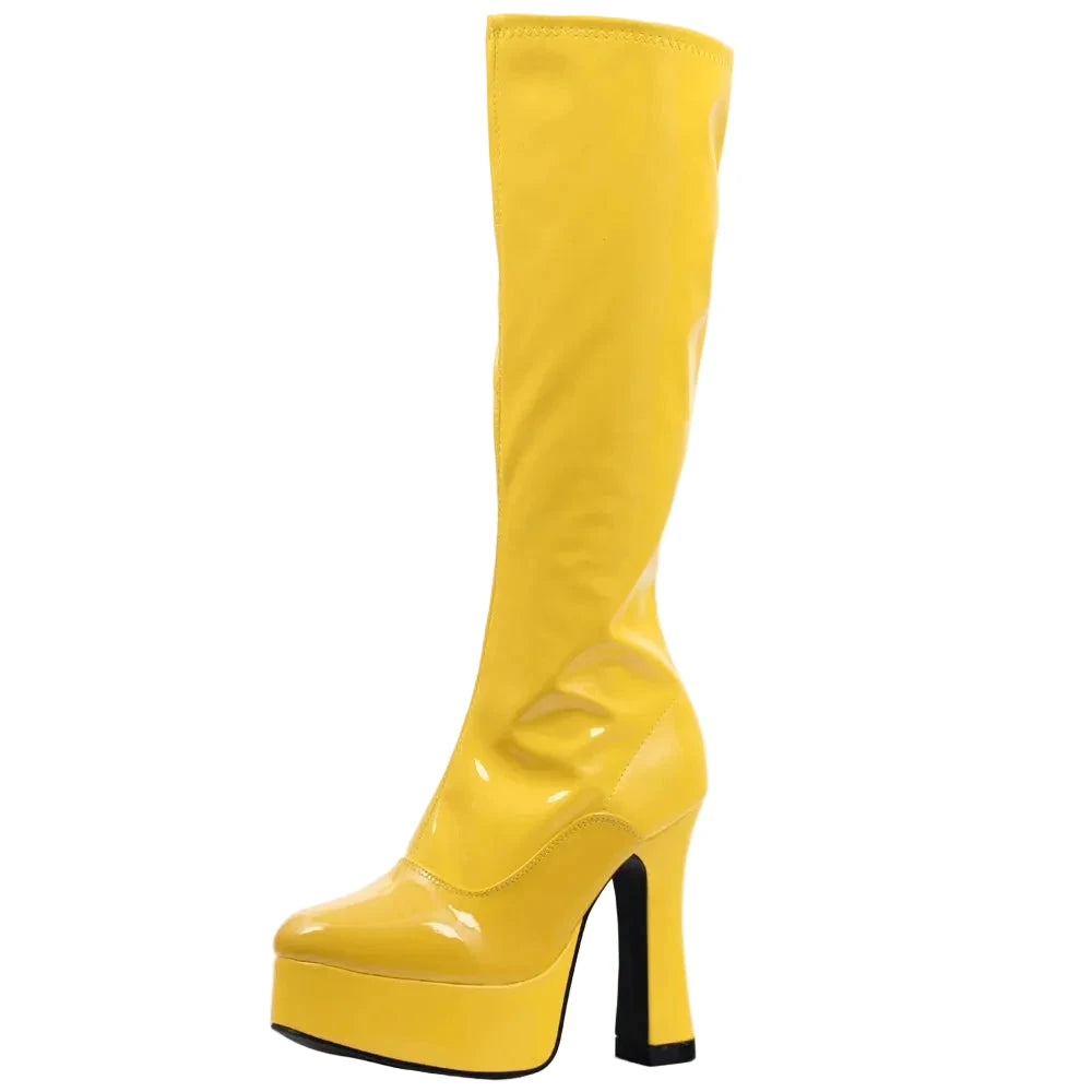 Bottes femme genou haut – Talons épais et plateforme - LSDLBoutique