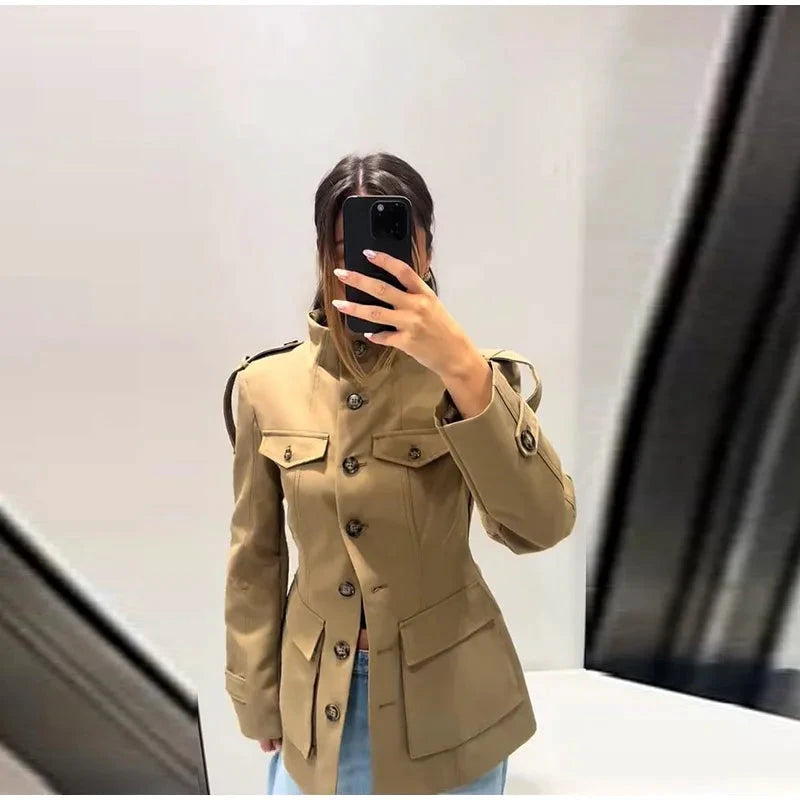 Women's pilot jacket – Structured zip and lapel