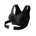 Bralette correcteur de posture noir LSDLBoutique – push-up croisé, lingerie sans couture