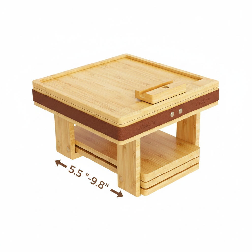Plateau de canapé rotatif  avec boîte de rangement