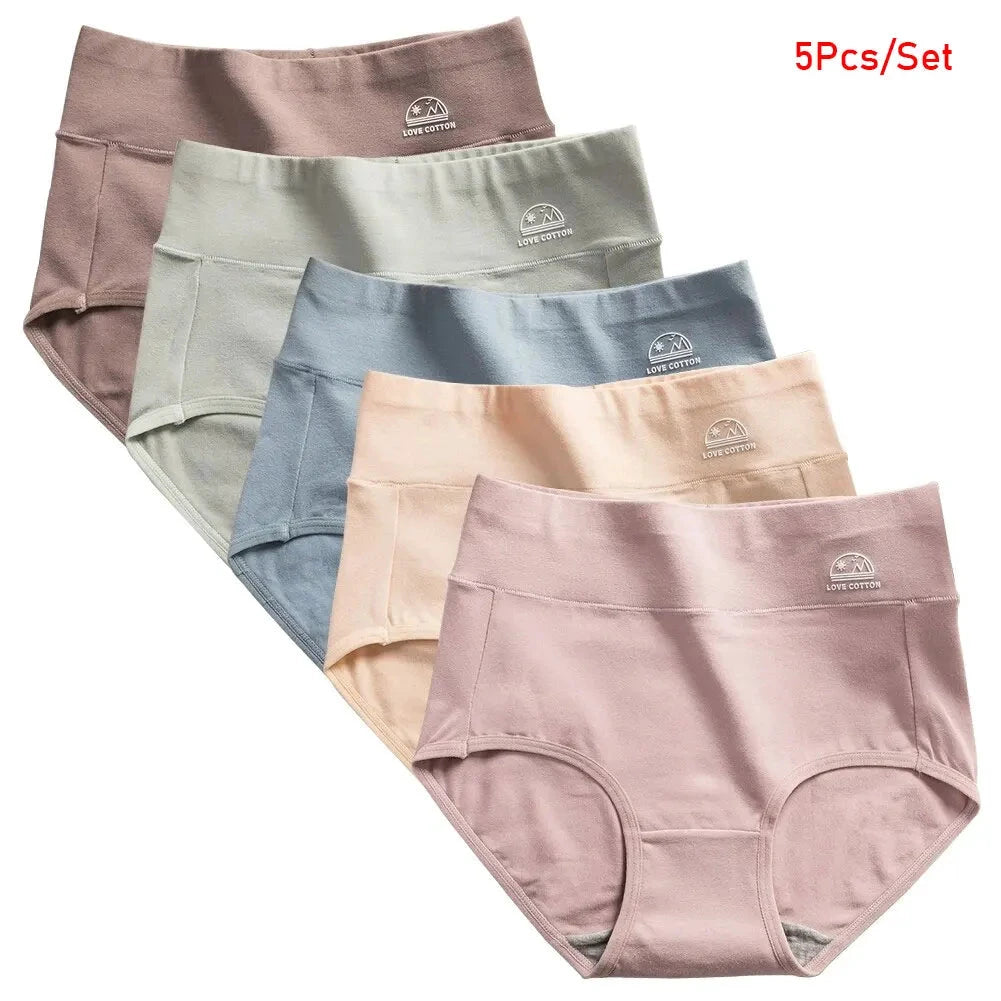 Les Secrets de Léa – Culotte taille haute en coton (lot de 5) – Olive - LSDLBoutique