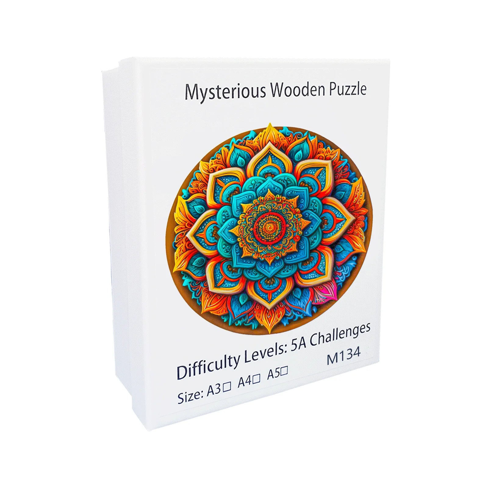 Floral & Animal Pattern Wooden Puzzle – Unique Flower