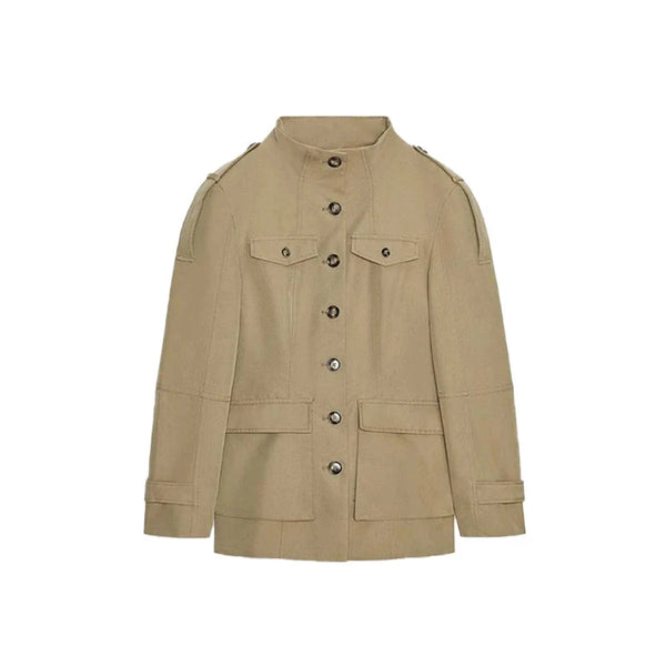 Veste pilote femme marron – Zip et revers - LSDLBoutique