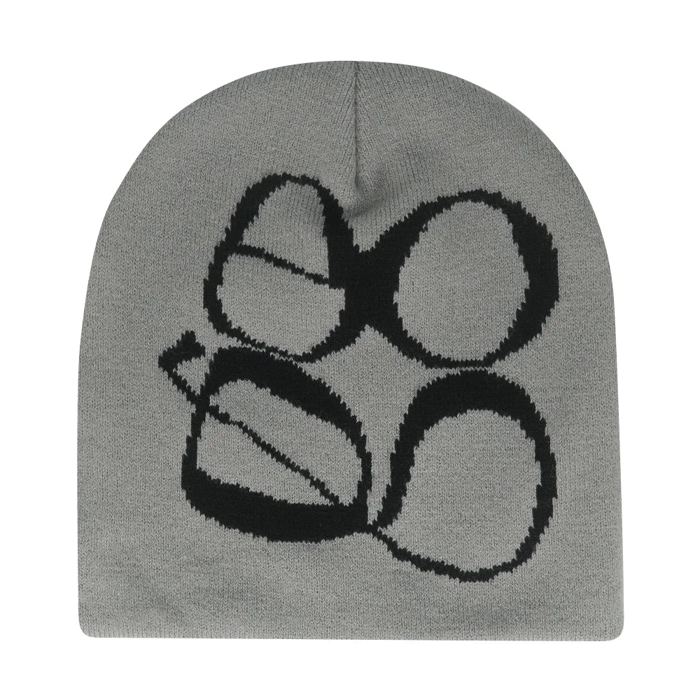 Bonnet jacquard Y2K – 100 motifs, taille unique