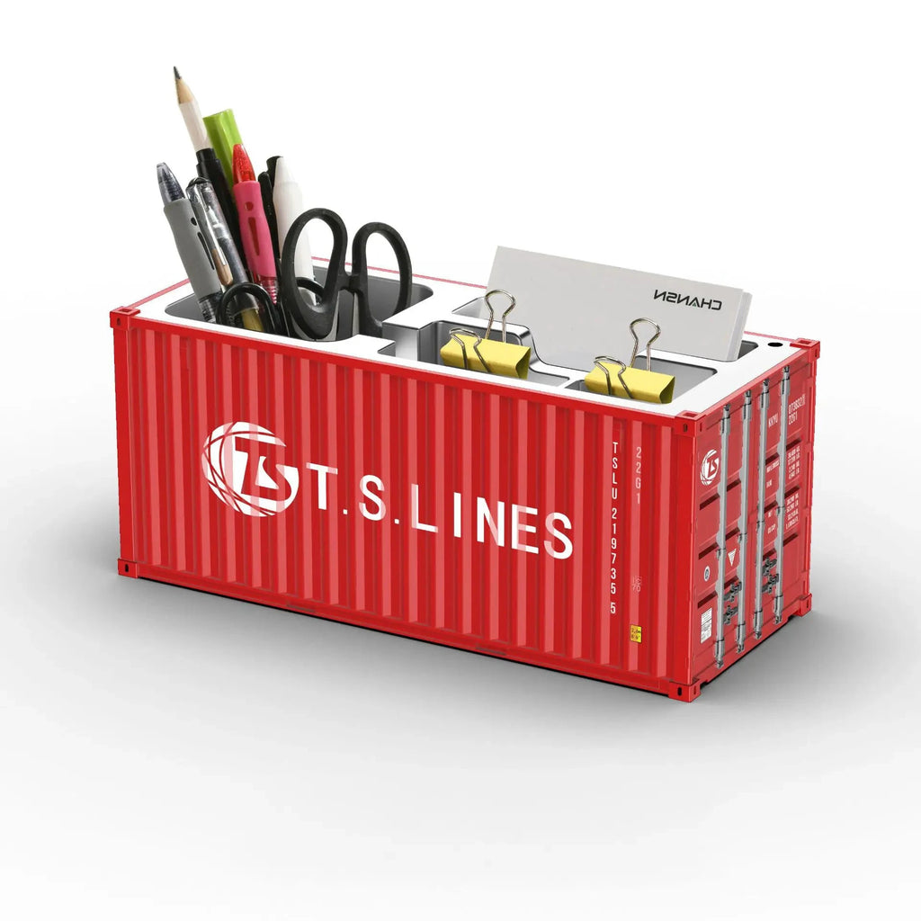 Porte-stylos design conteneur maritime – Rangement de bureau industriel – A28 | Les Secrets de Léa