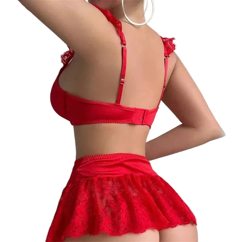 Les Secrets de Léa – Ensemble lingerie cosplay dentelle 2 pièces – Suzanne - LSDLBoutique