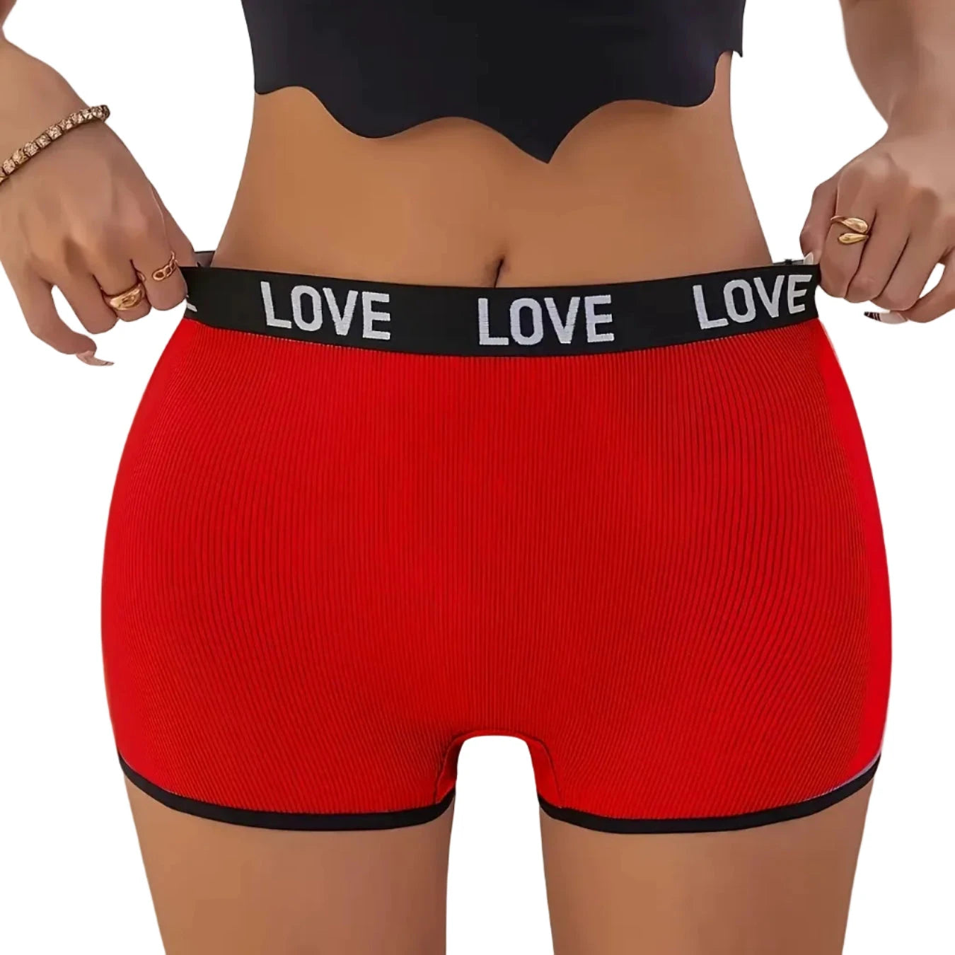 Les Secrets de Léa – Lot de 7 slips à ceinture lettres multicolores – Nour - LSDLBoutique
