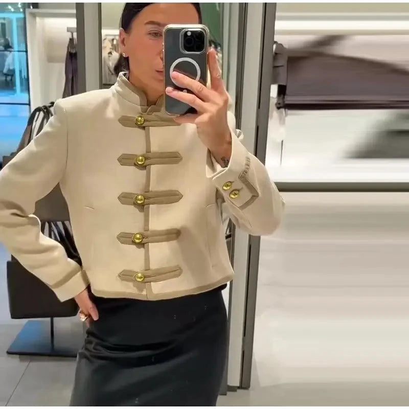 Veste pilote femme marron – Zip et revers - LSDLBoutique