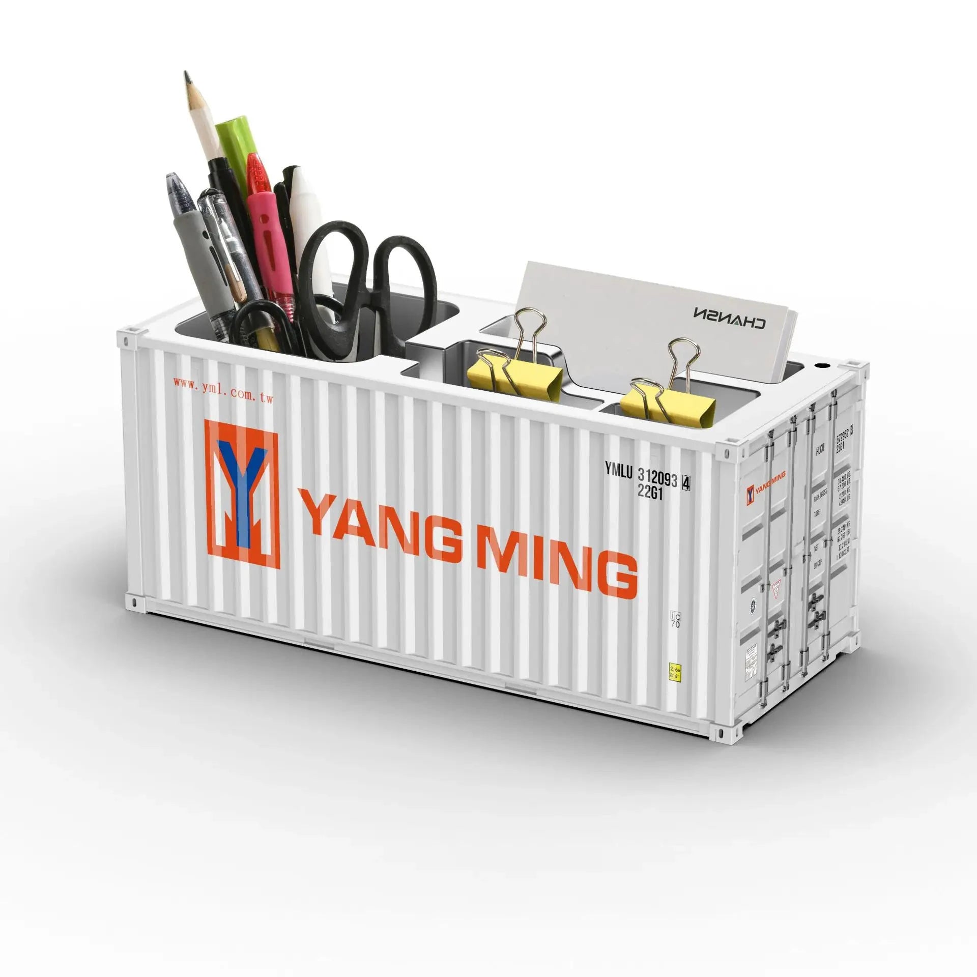 Porte-stylos design conteneur maritime – Rangement de bureau industriel – A06 | Les Secrets de Léa