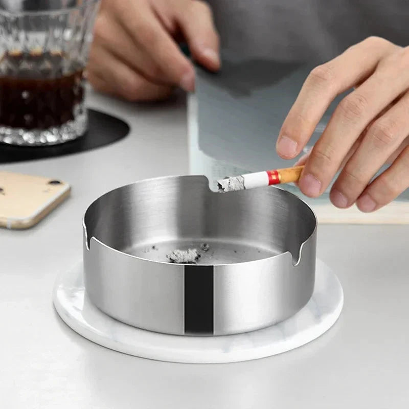 Cendrier de bureau en noyer et acier inoxydable - LSDLBoutique