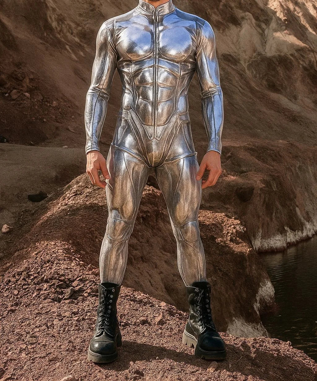 Combinaison armure robot futuriste — Costume steampunk techwear
