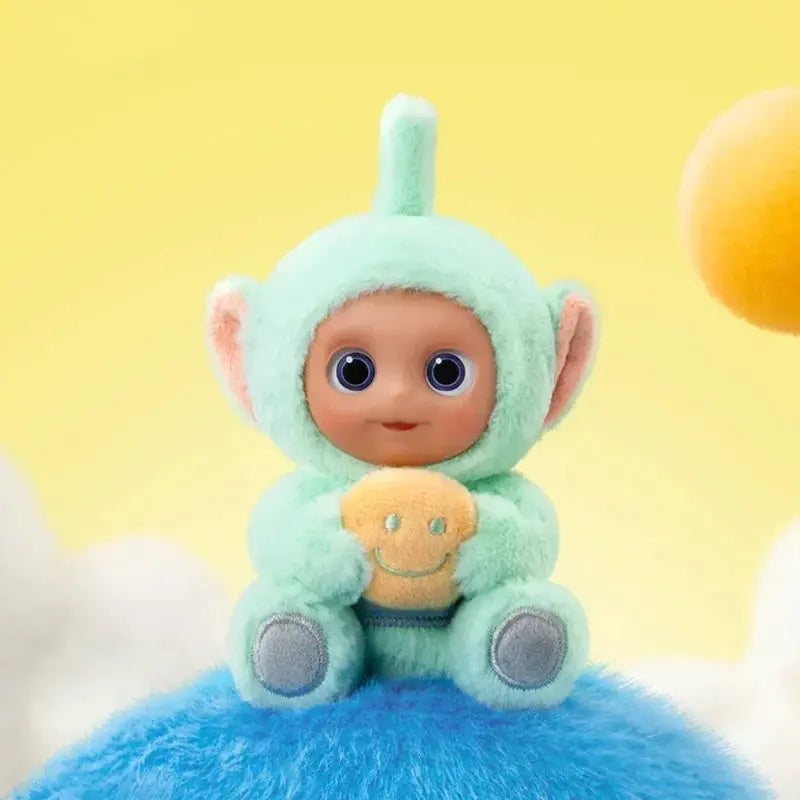 Pendentif Teletubbies Say Hello Mon Bubu Kawaii, peluche mint vert avec visage orange souriant