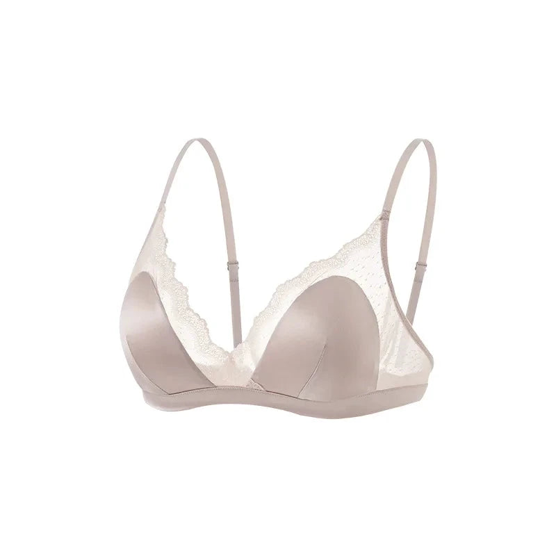 Les Secrets de Léa – Soutien-gorge triangle sans fil en soie et dentelle – Chrisalyde - LSDLBoutique