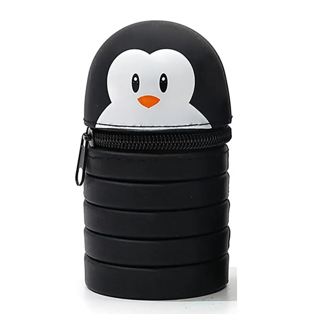 Cartoon Animal Foldable Silicone Pencil Case Flexible Desk Organizer… – Pingouin pliable – vue 11 | Les Secrets de Léa